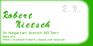 robert nietsch business card